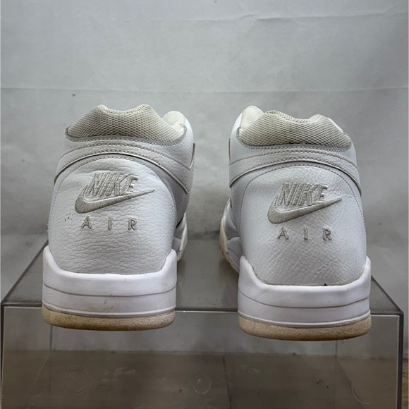 Nike Flight Legacy White Leather High Top Sneakers Mens Size 11.5 - Picture 4 of 10